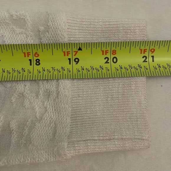 Club Monaco White Burnout Shirt Top Womens Medium Long Sleeves Knit - Picture 5 of 8